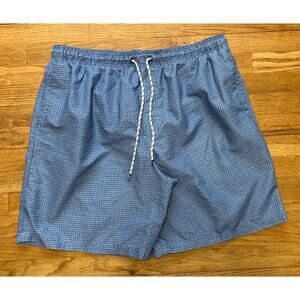 Men’s NAT NAST Blue AOP Graphic Swim Trunk Shorts Size XL *C3